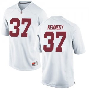 Men's Alabama Crimson Tide #37 Demouy Kennedy White Game NCAA College Football Jersey 2403PIKZ5